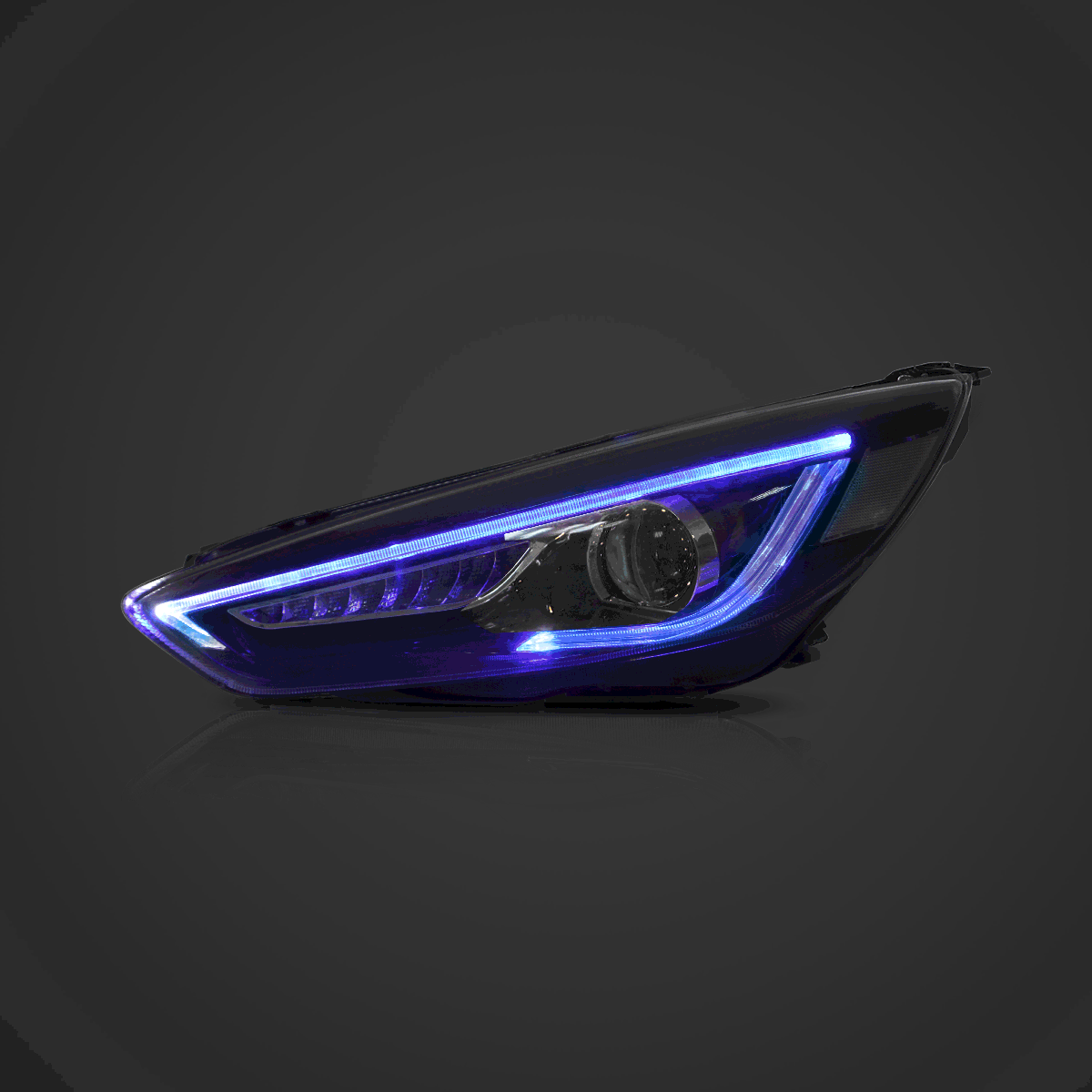 VLAND strålkastare för 2015-2018 Ford Focus Dual Beam Lens - 4
