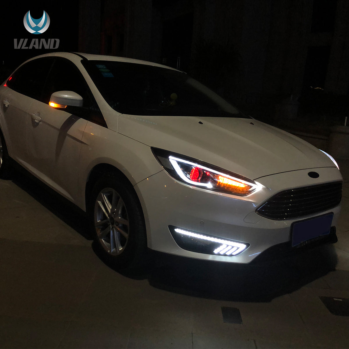 VLAND strålkastare för 2015-2018 Ford Focus Dual Beam Lens - 7