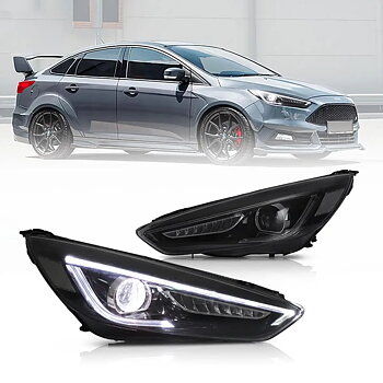 VLAND strålkastare för 2015-2018 Ford Focus Dual Beam Lens