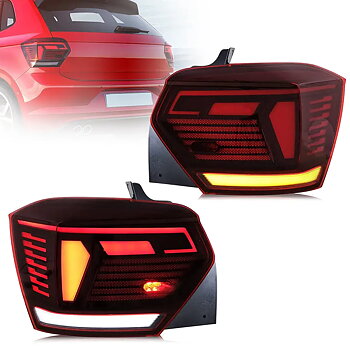 VLAND 17-21 Polo MK6 Vland LED Aftermarket bakljus [E-mark] med sekventiell blinkerss