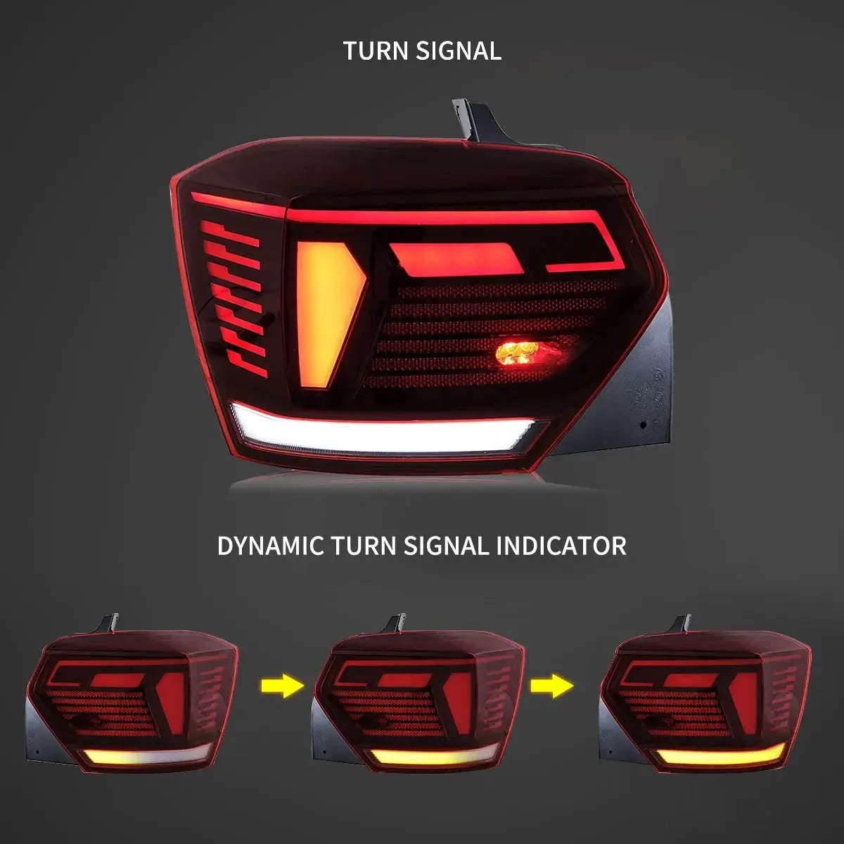 VLAND 17-21 Polo MK6 Vland LED Aftermarket bakljus [E-mark] med sekventiell blinkerss - 3