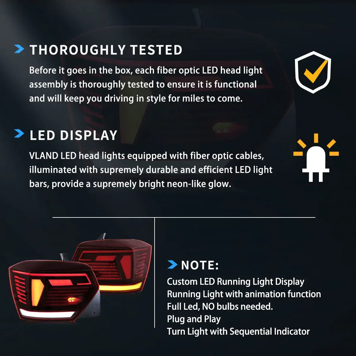 VLAND 17-21 Polo MK6 Vland LED Aftermarket bakljus [E-mark] med sekventiell blinkerss - 8