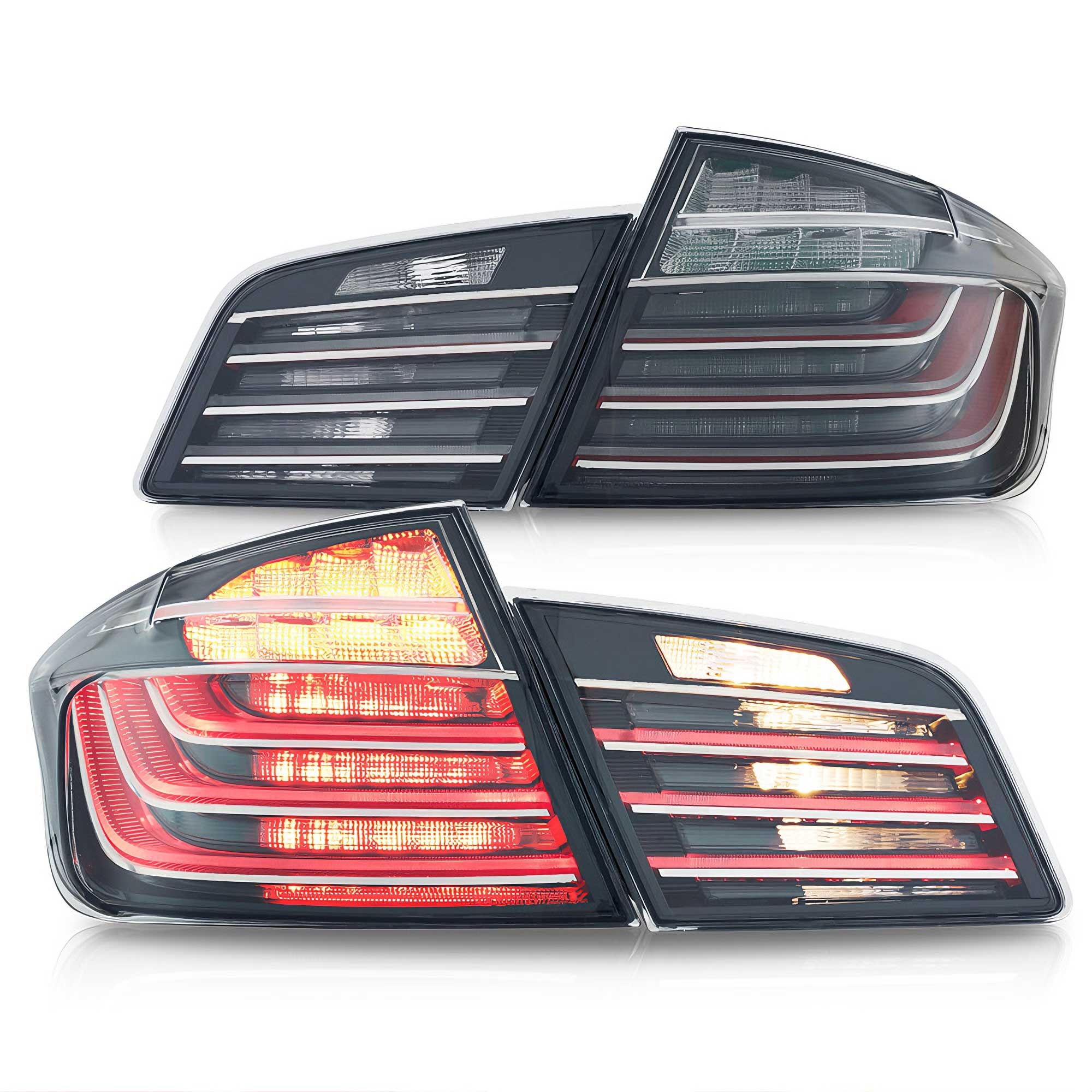 11-17 BMW 5 serie F10 F18 VLAND LED bakljus med orange blinkers - 5