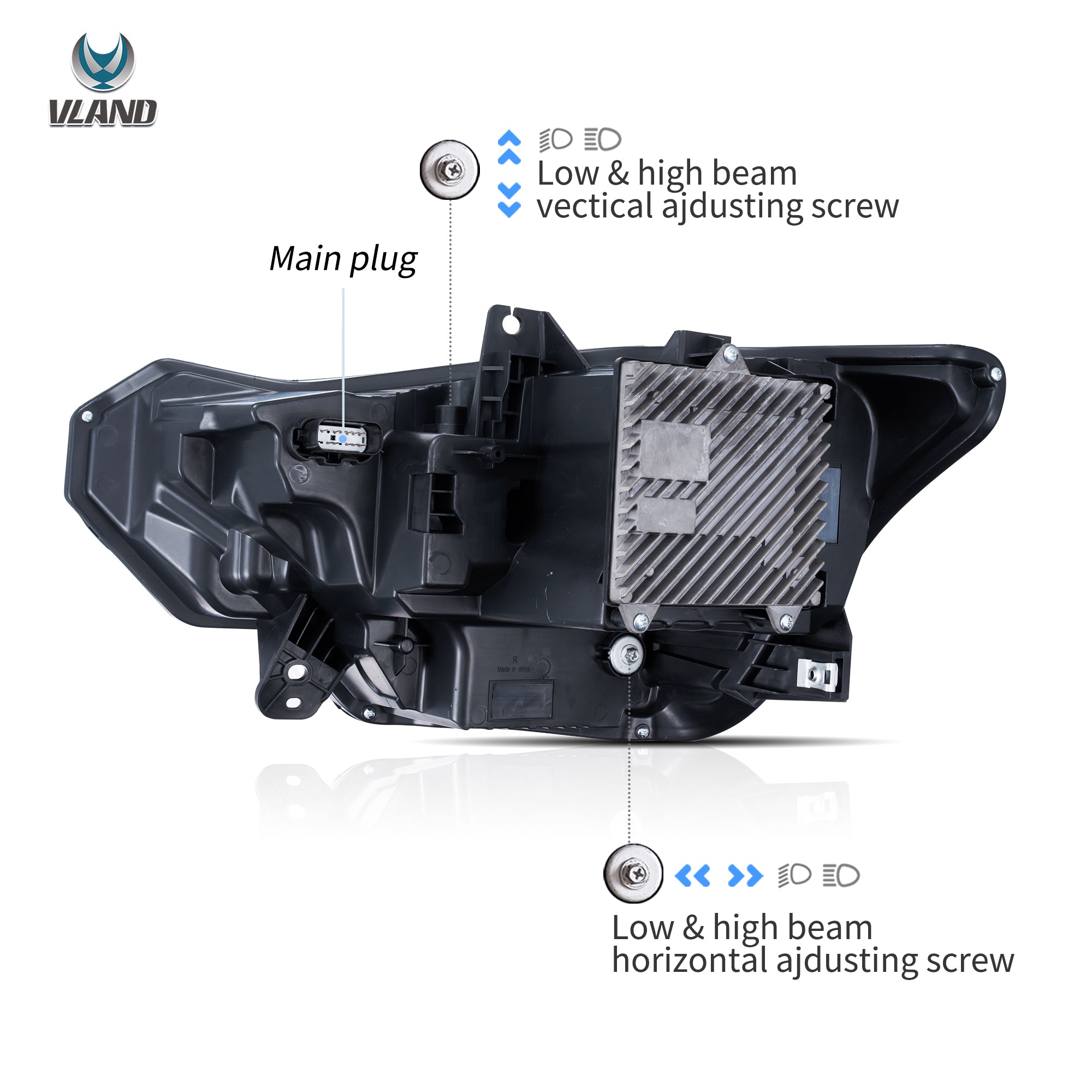 VLAND 23-26 Ford Mustang S650 strålkastare Full LED med Start-up Animation - 7