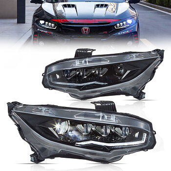 Honda Civic 10 Sedan/Coupe/Hatchback/Type R 2016-2021 Vland LED strålkastare