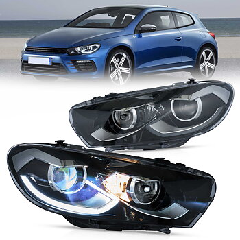 2009-2014 VW Scirocco LED strålkastare med Start-up animation