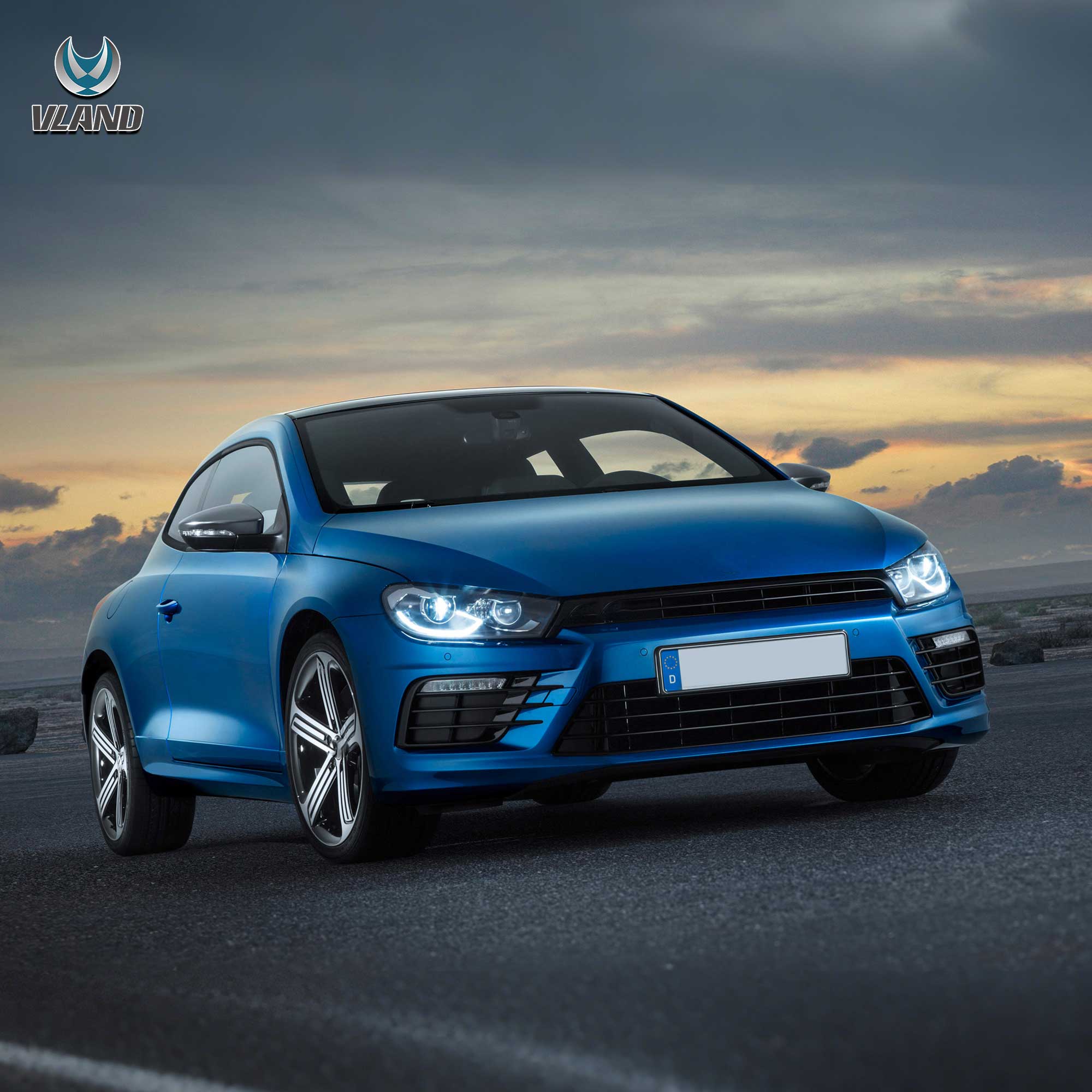 2009-2014 VW Scirocco LED strålkastare med Start-up animation - 6