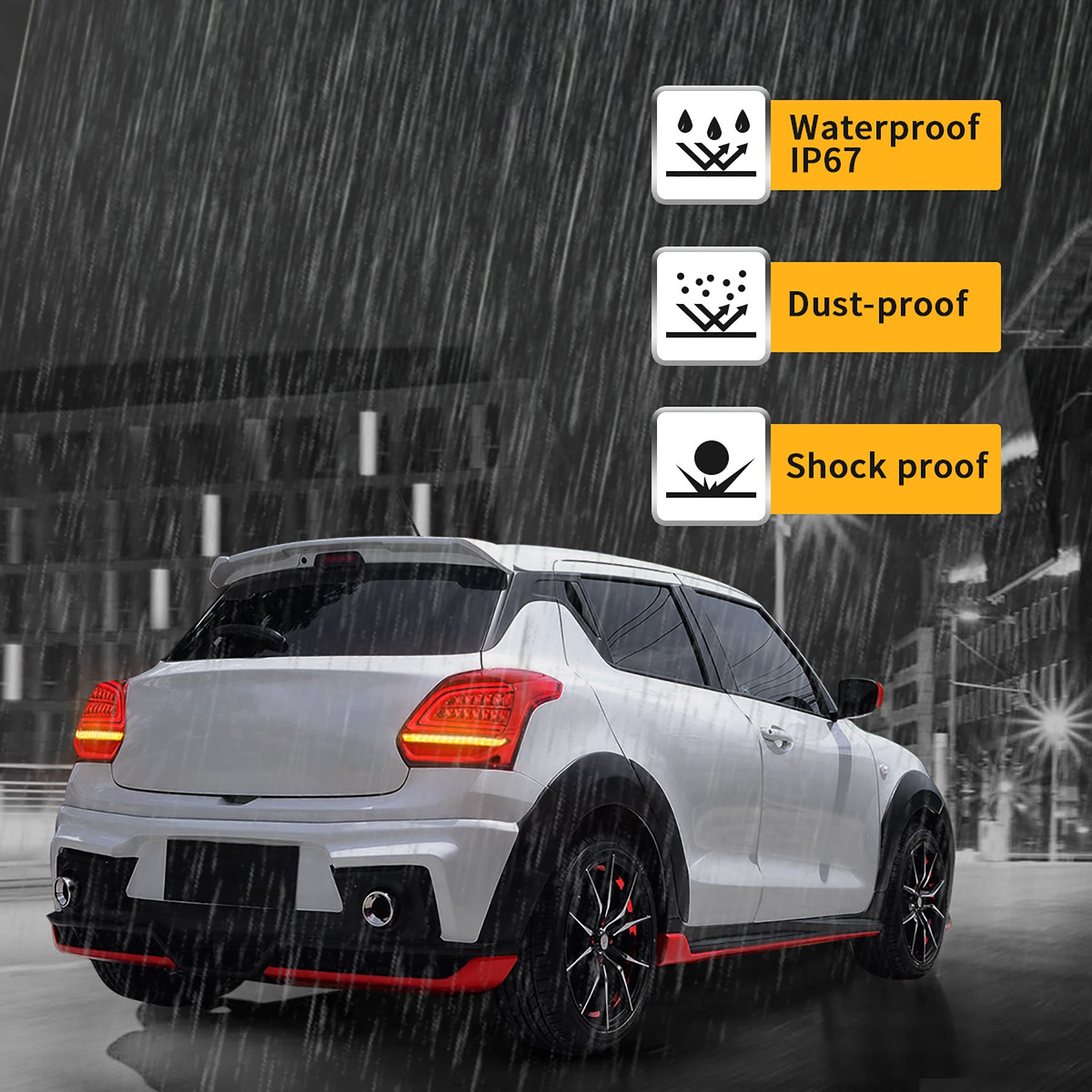 2017-2022 Suzuki Swift Vland LED bakljus med sekventiell blinkers - 8