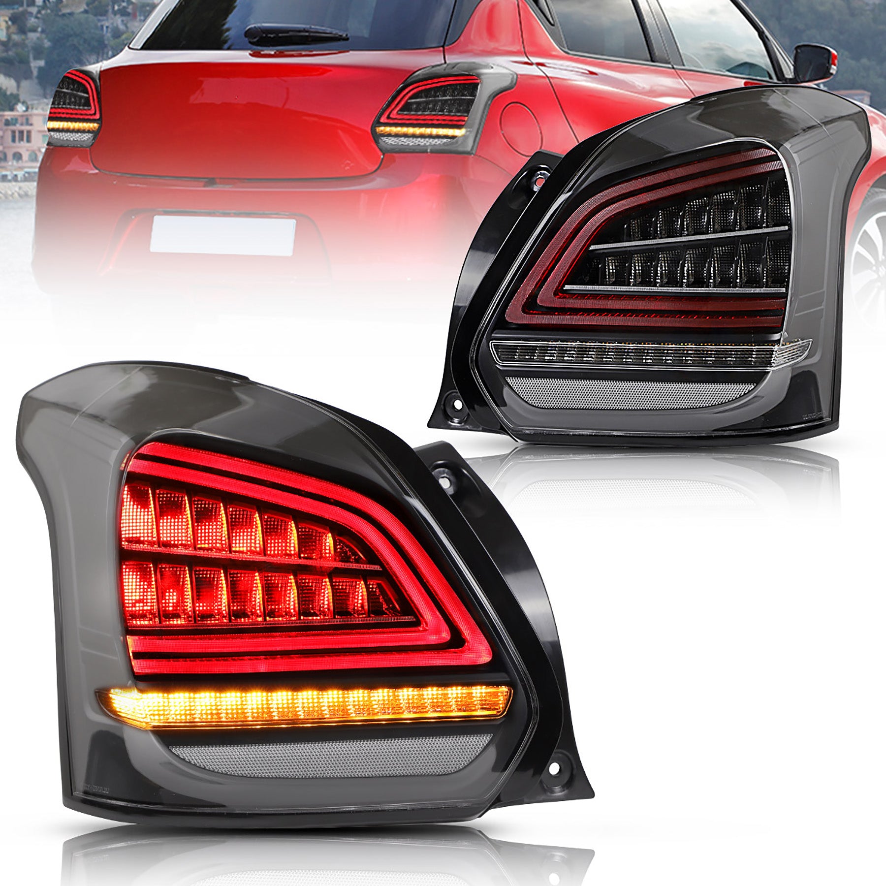 2017-2022 Suzuki Swift Vland LED bakljus med sekventiell blinkers - 2