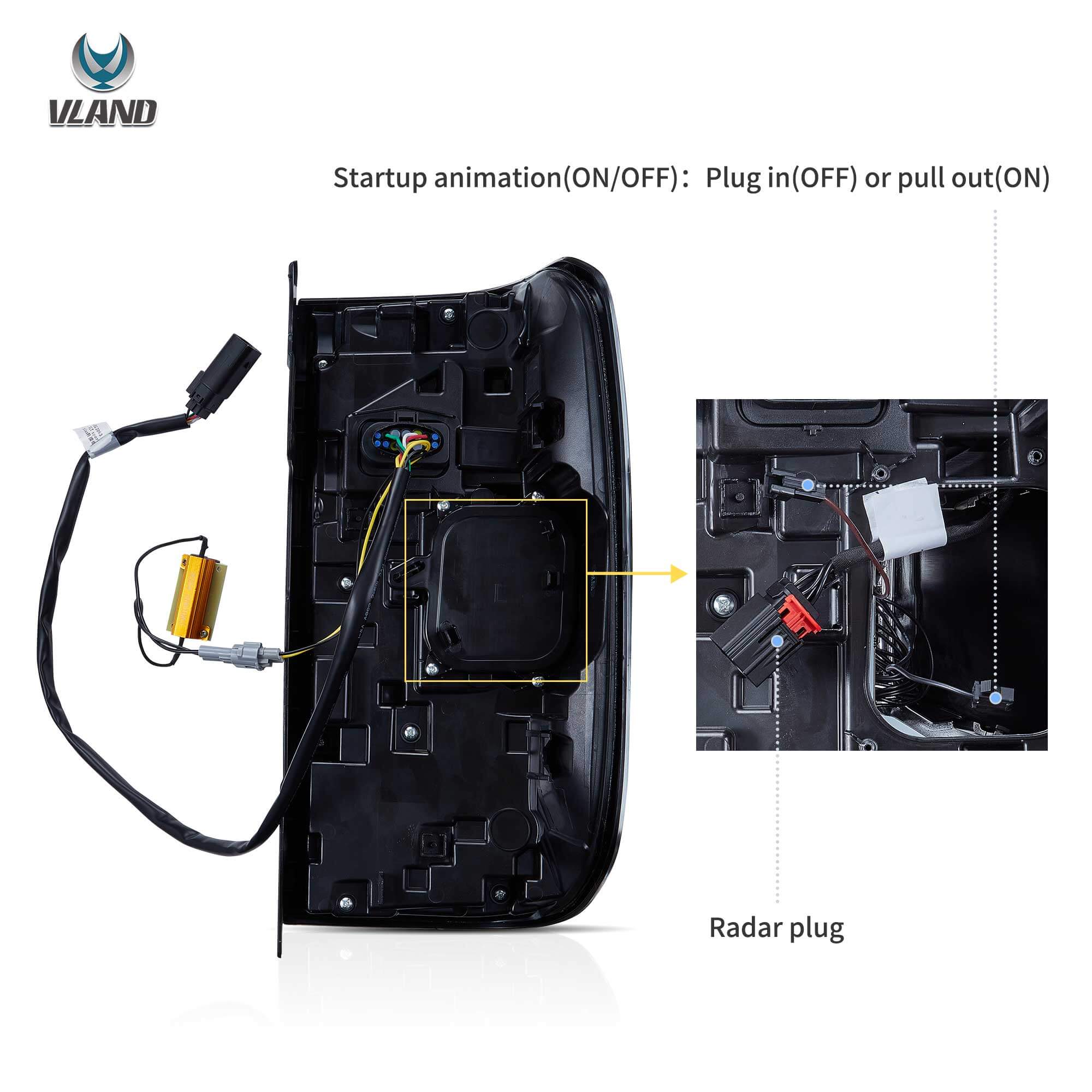 VLAND 22-UP Ford Ranger LED bakljus med Start-up Animation - 5