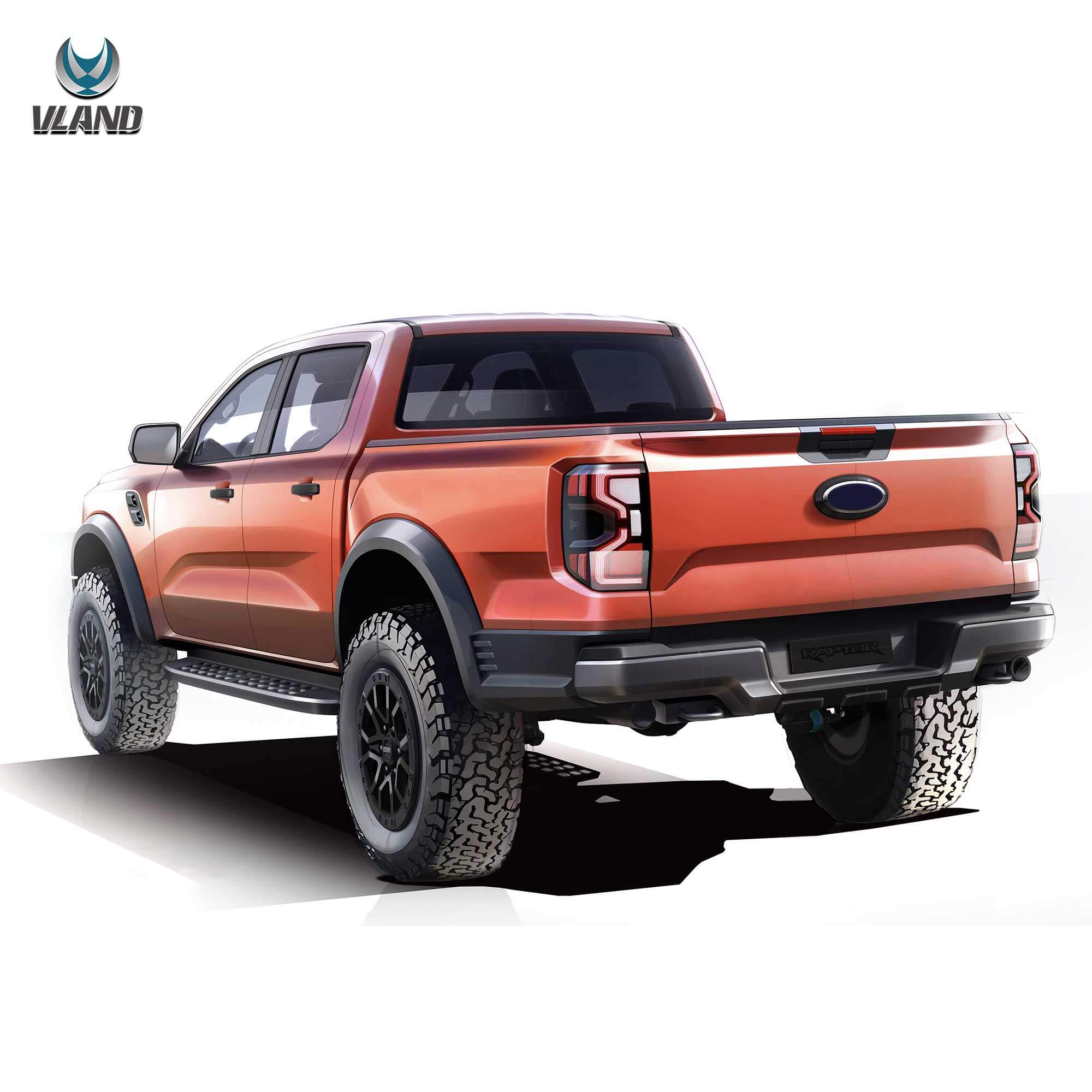 VLAND 22-UP Ford Ranger LED bakljus med Start-up Animation - 3