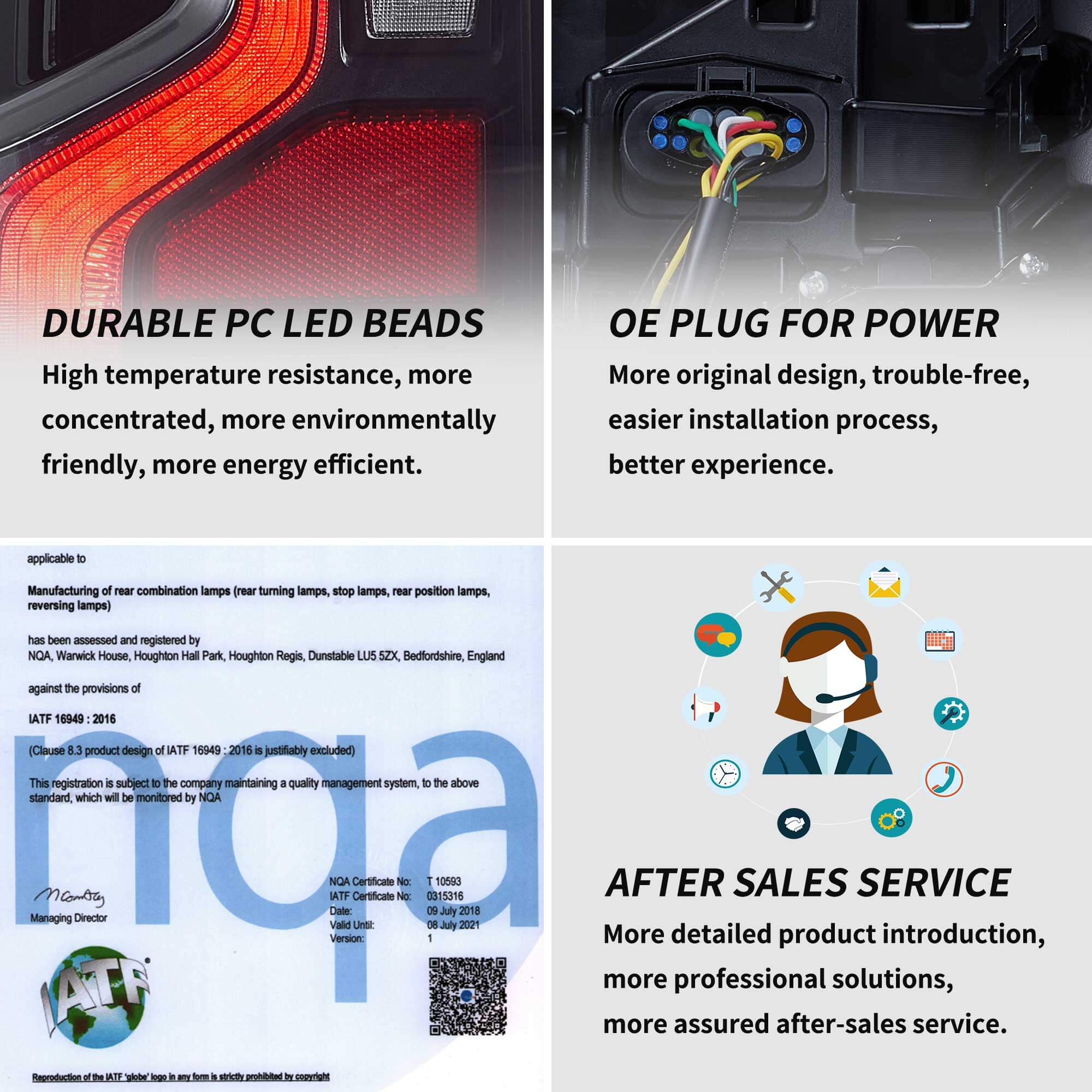 VLAND 22-UP Ford Ranger LED bakljus med Start-up Animation - 9