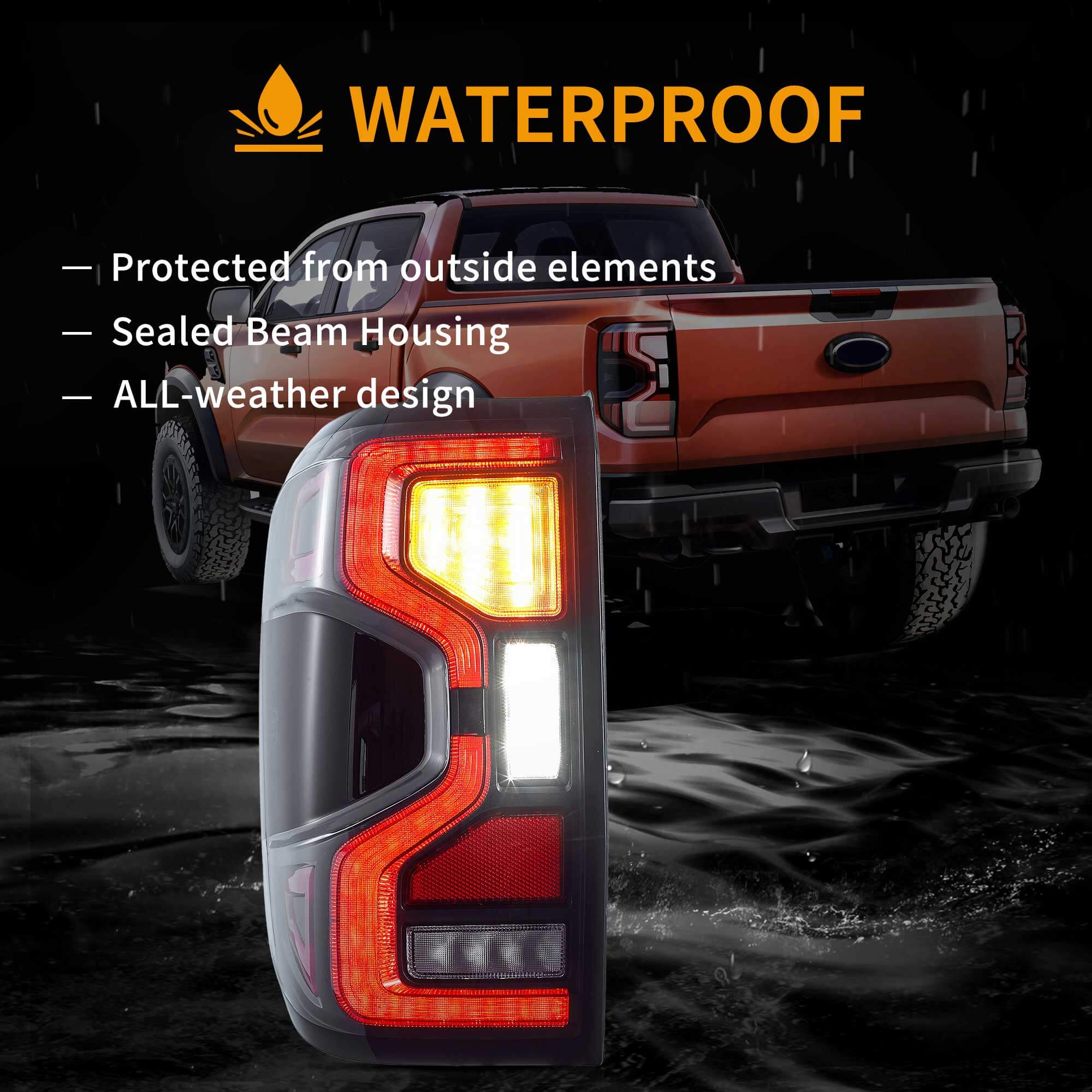 VLAND 22-UP Ford Ranger LED bakljus med Start-up Animation - 7