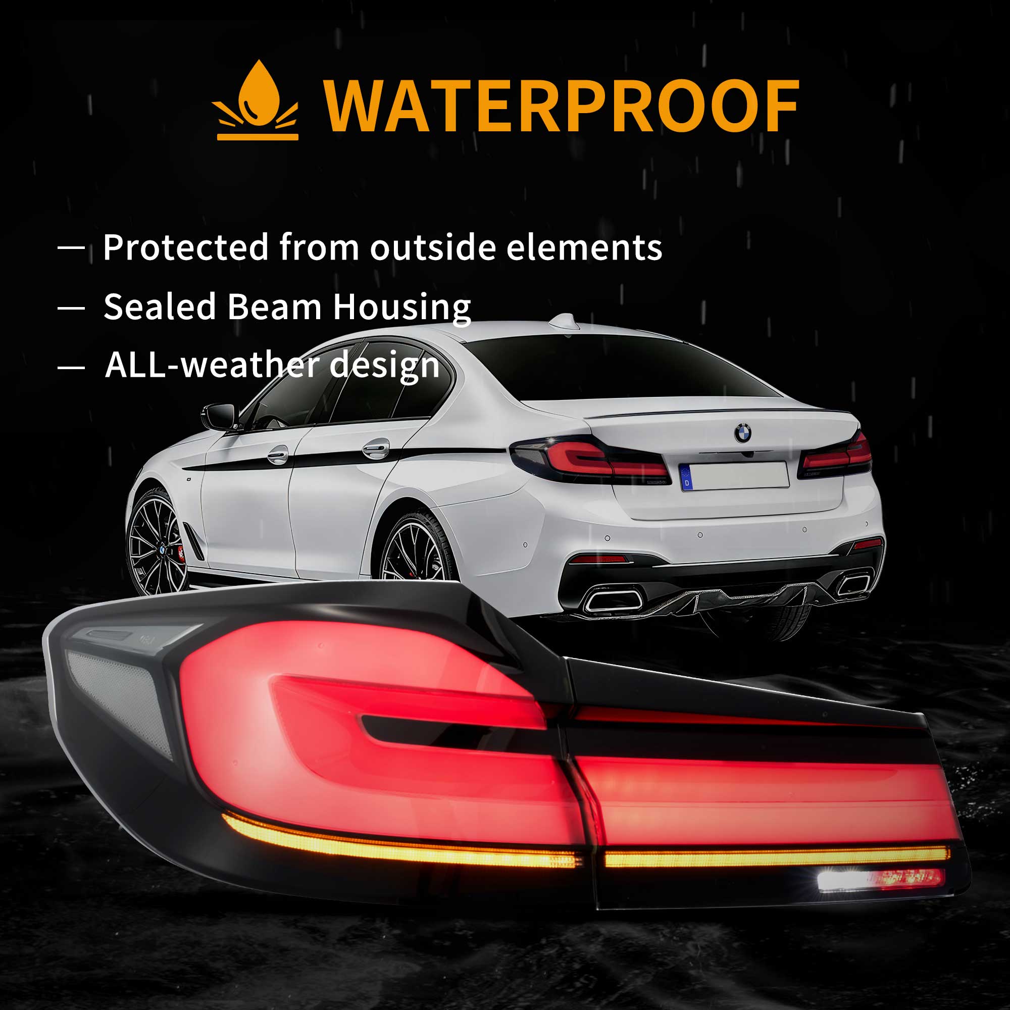 2017-2022 BMW G30 G38 VLAND LED bakljus - 6