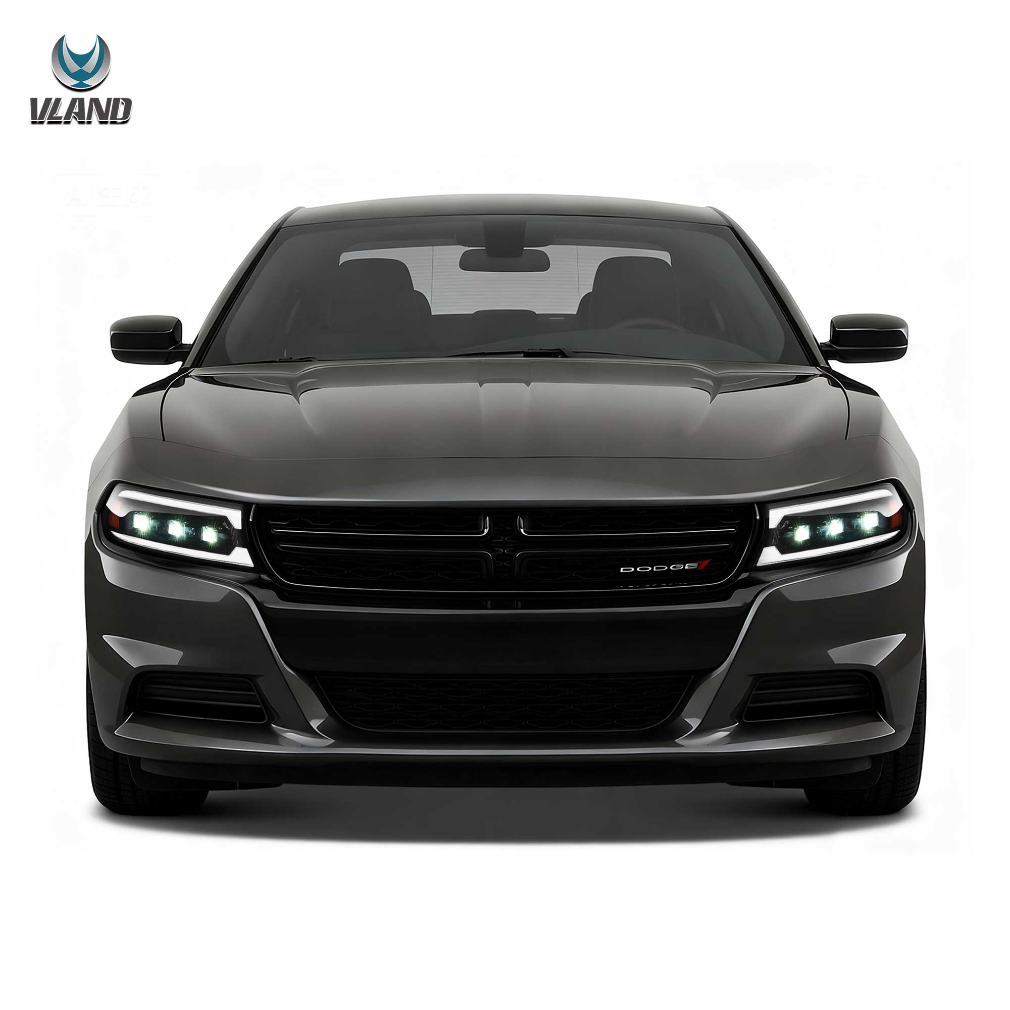 2015-2023 Dodge Charger Vland Bi-LED Projectors strålkastare Black - 9