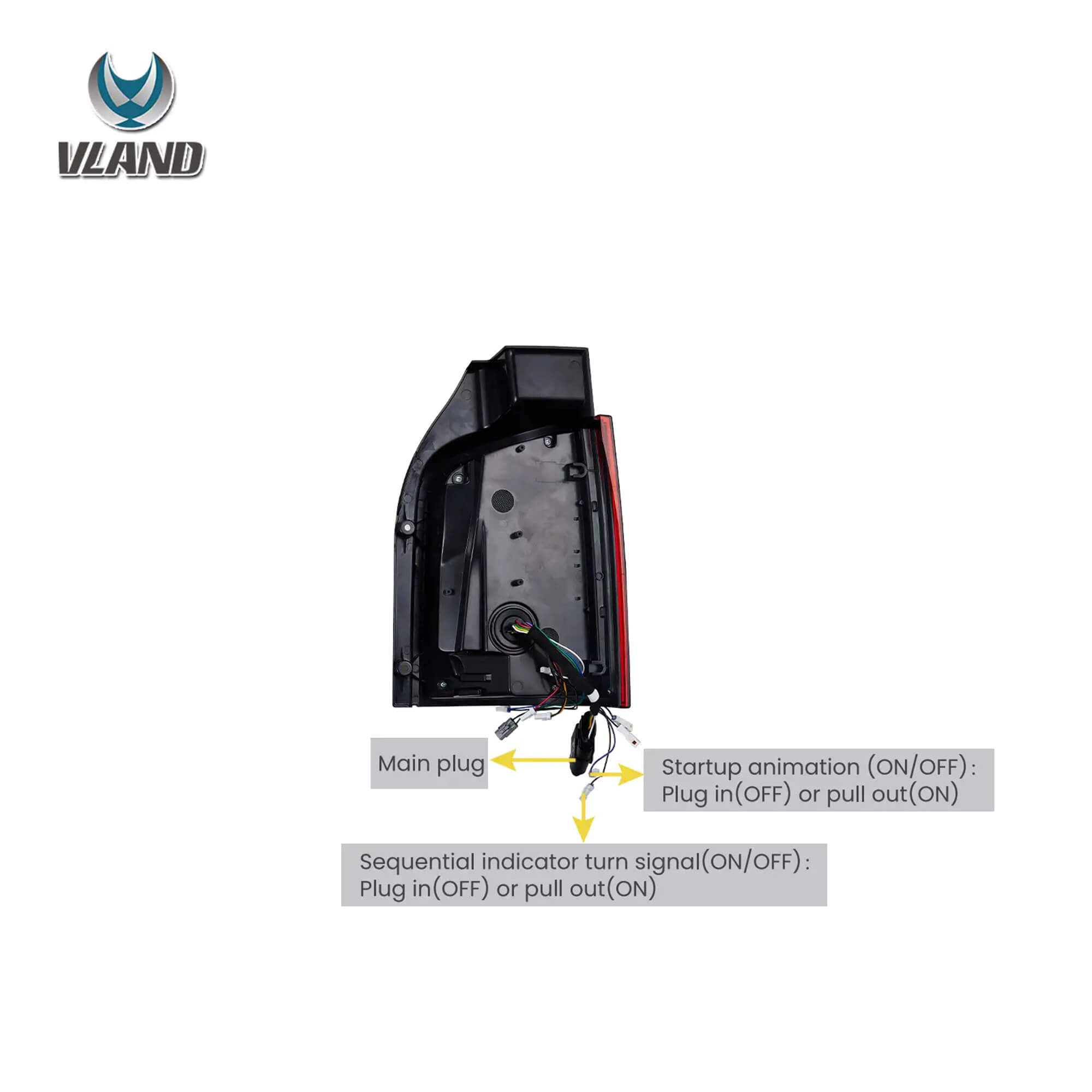 VW Transporter T5 Multivan Caravelle 2010-2014 Vland LED bakljus [E-mark] - 8