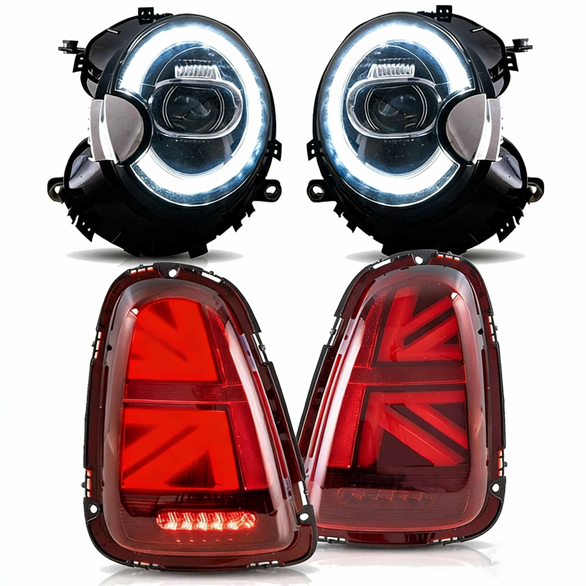 VLAND strålkastare+bakljus för 2007-2013 Mini Cooper R56 R57 R58 R59 [E-mark] - 2