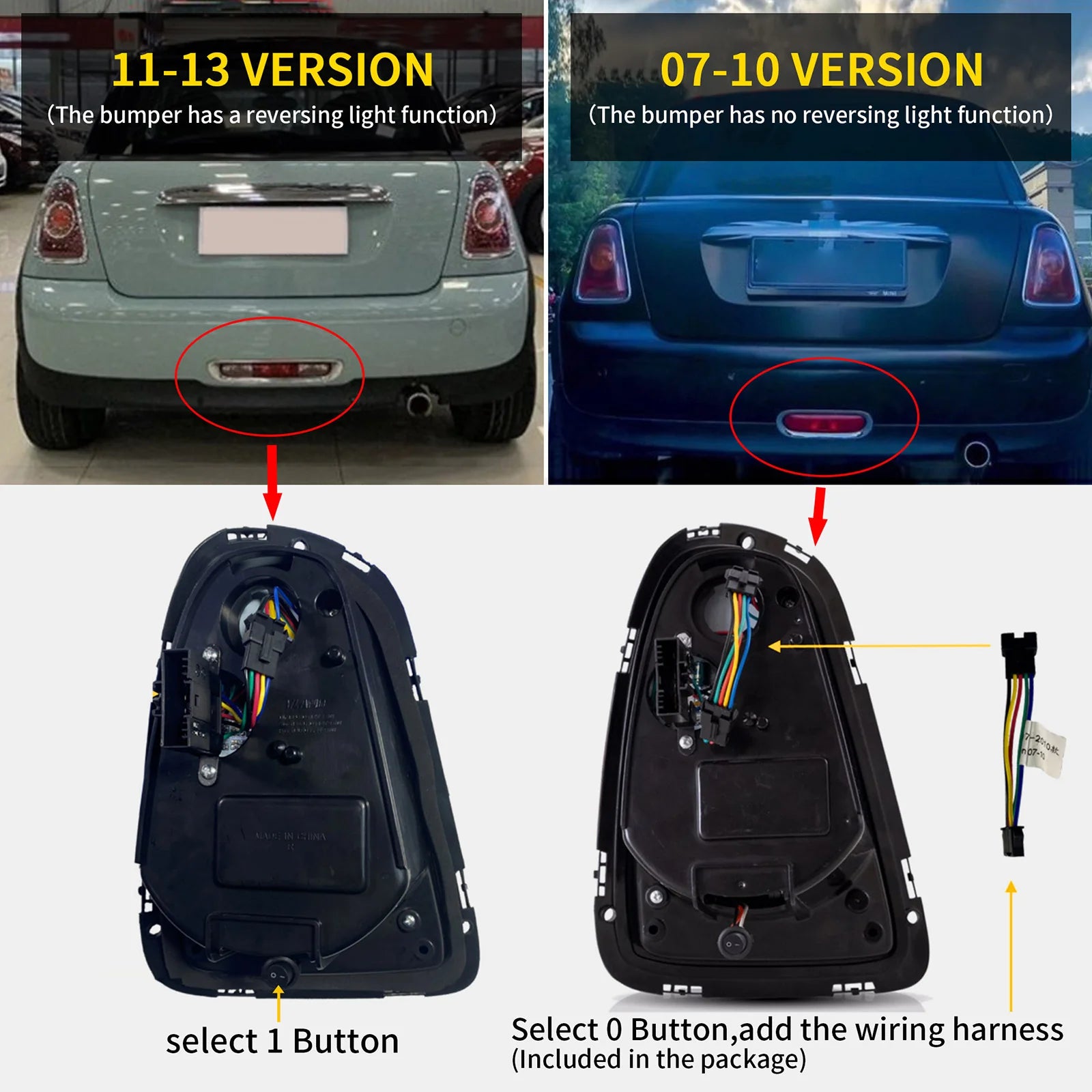 VLAND strålkastare+bakljus för 2007-2013 Mini Cooper R56 R57 R58 R59 [E-mark] - 18