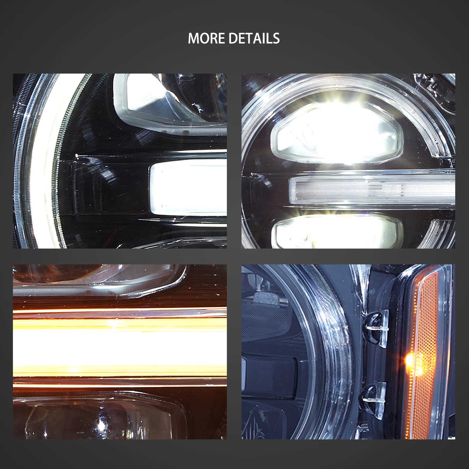 20-24 Ford Bronco Vland Full LED Projector strålkastare - 7