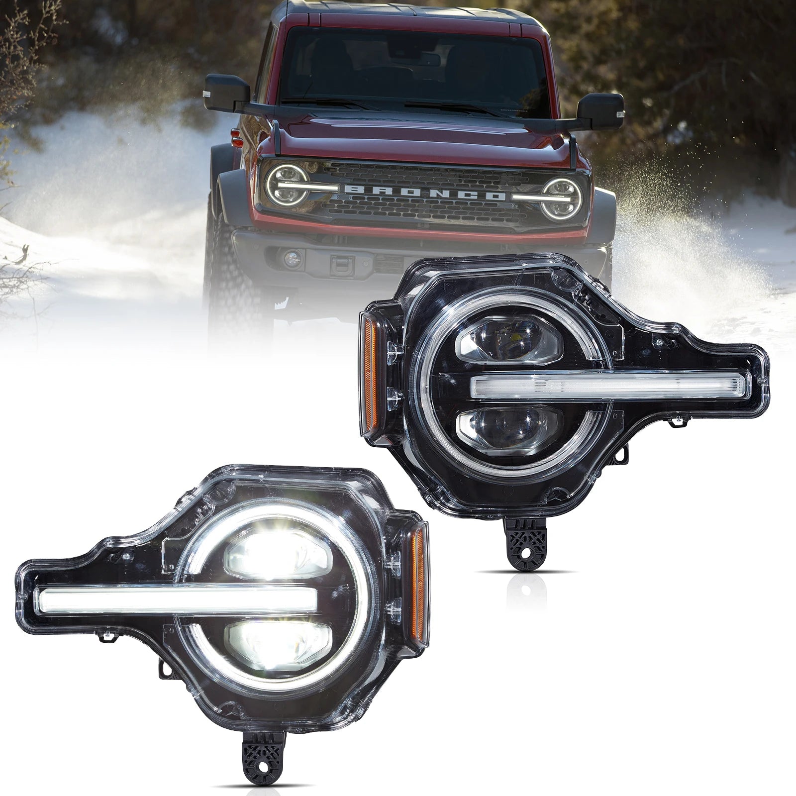 20-24 Ford Bronco Vland Full LED Projector strålkastare