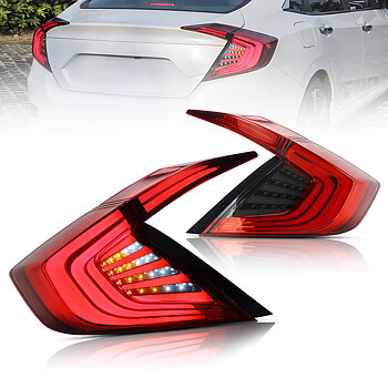 16-21 Honda Civic 10th Gen Sedan Vland LED bakljus med Amber Turn Signal