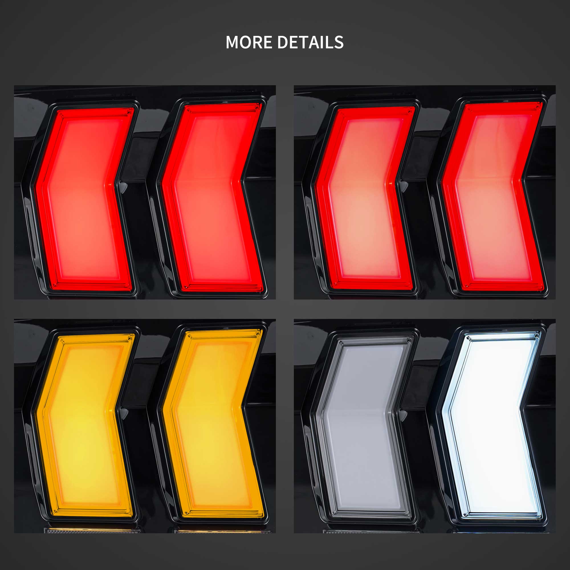 2005-2009 Ford Mustang 5th Gen S197 Vland LED bakljus Amber sekventiell blinkers - 9