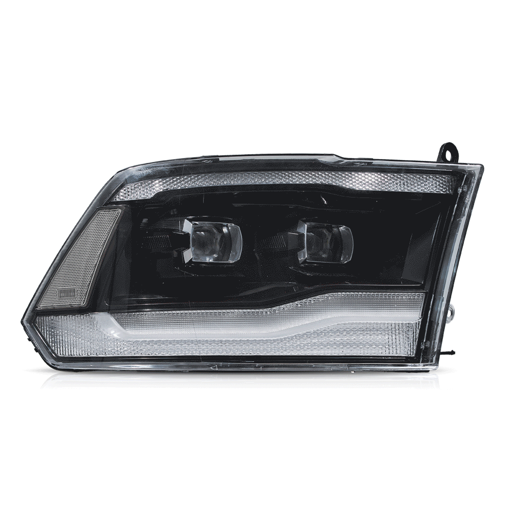 VLAND Dodge Ram 1500 2500 3500 09-18 strålkastare Full-LED svart - 4