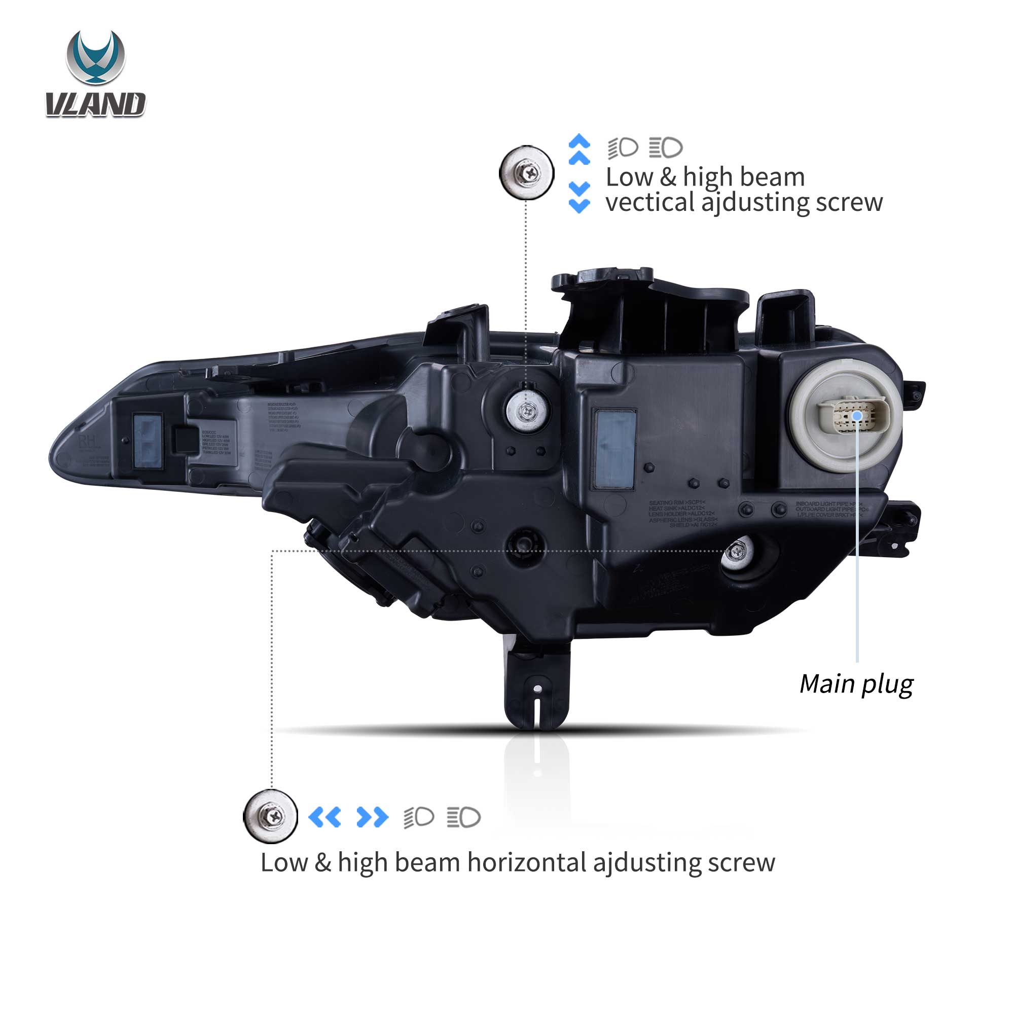 Chevrolet Camaro RS|1SS|2SS 2019-2024 Vland Full LED Projector strålkastare - 3