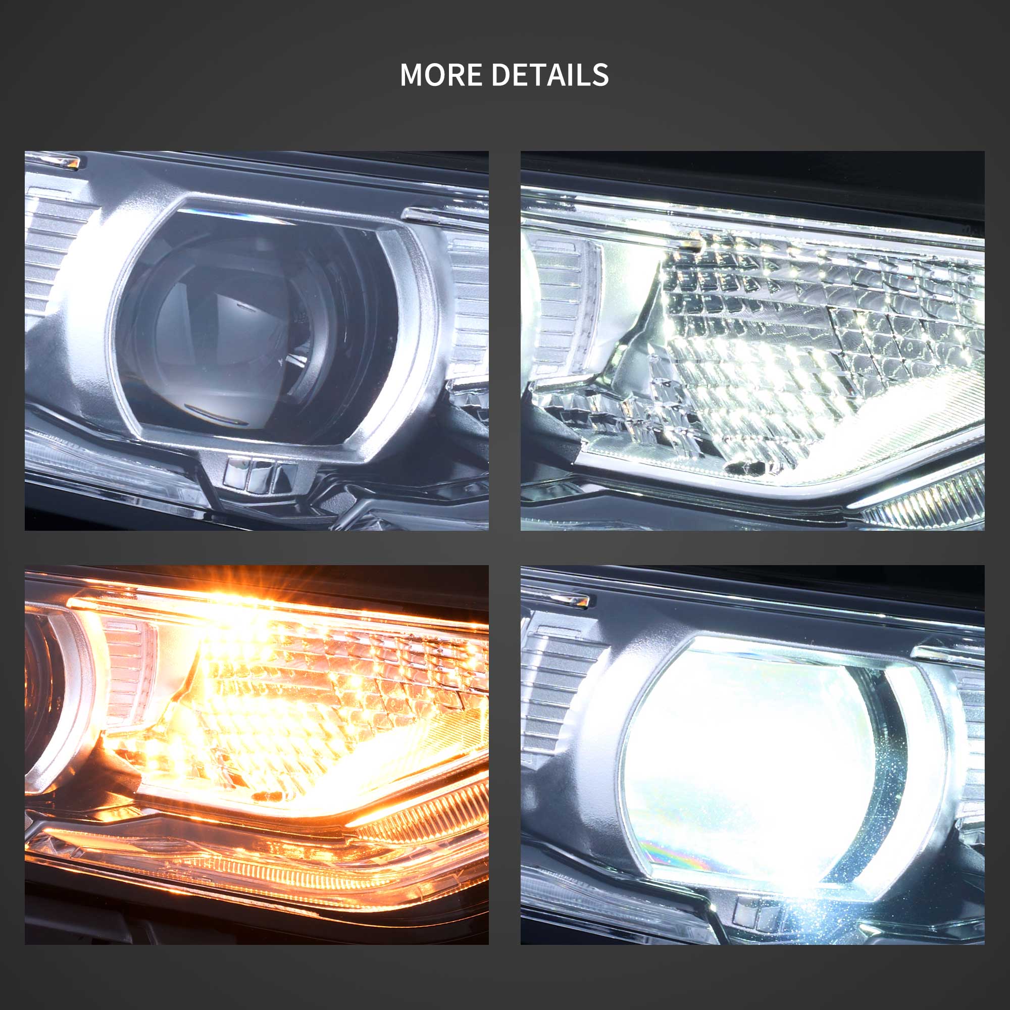 Chevrolet Camaro RS|1SS|2SS 2019-2024 Vland Full LED Projector strålkastare - 4