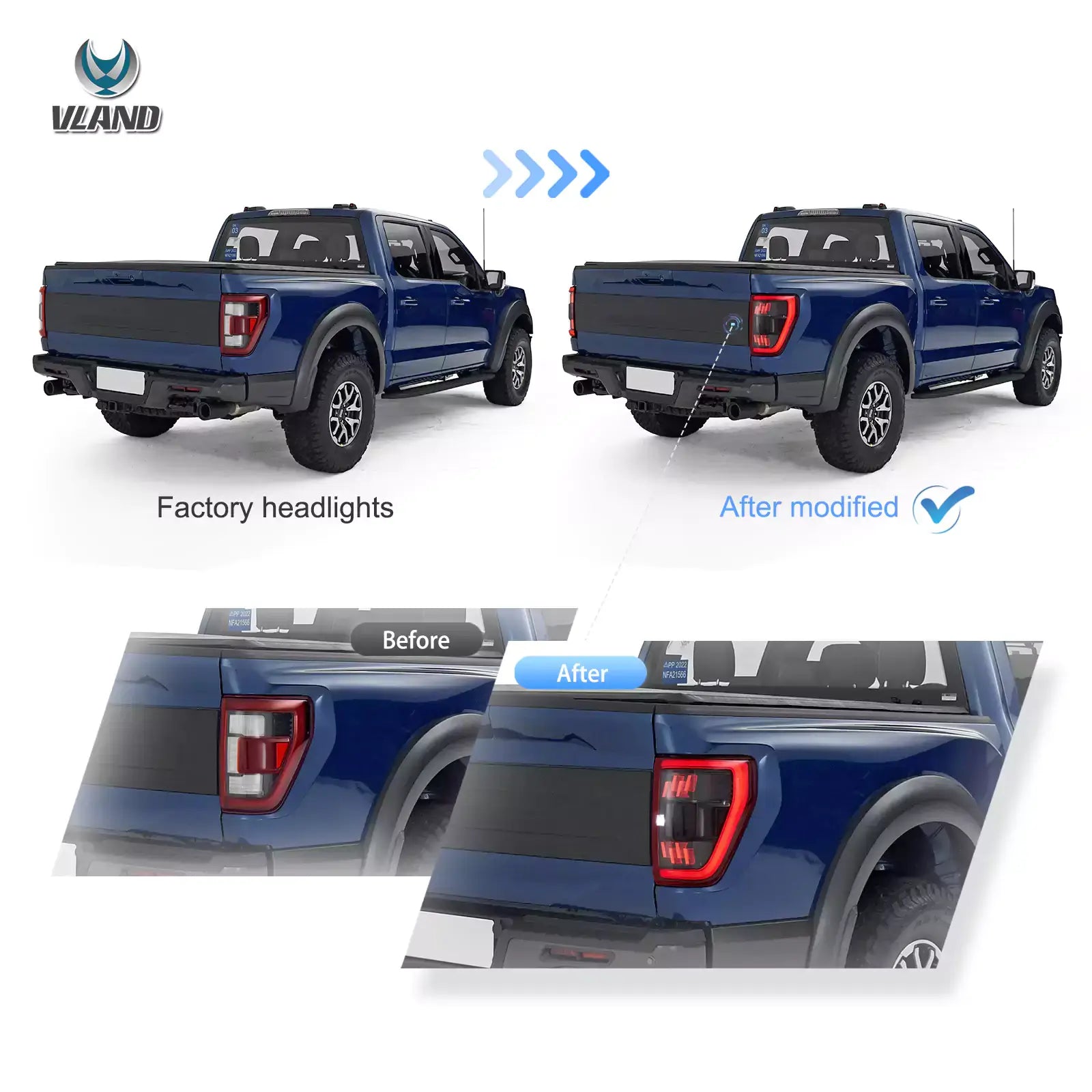 VLAND 21-24 Ford F150 bakljus Full LED - 6