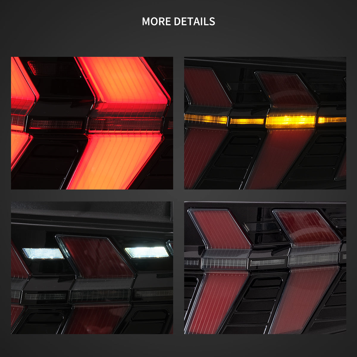 Ford Mustang 2011-2013 Vland LED bakljus Smoked - 10