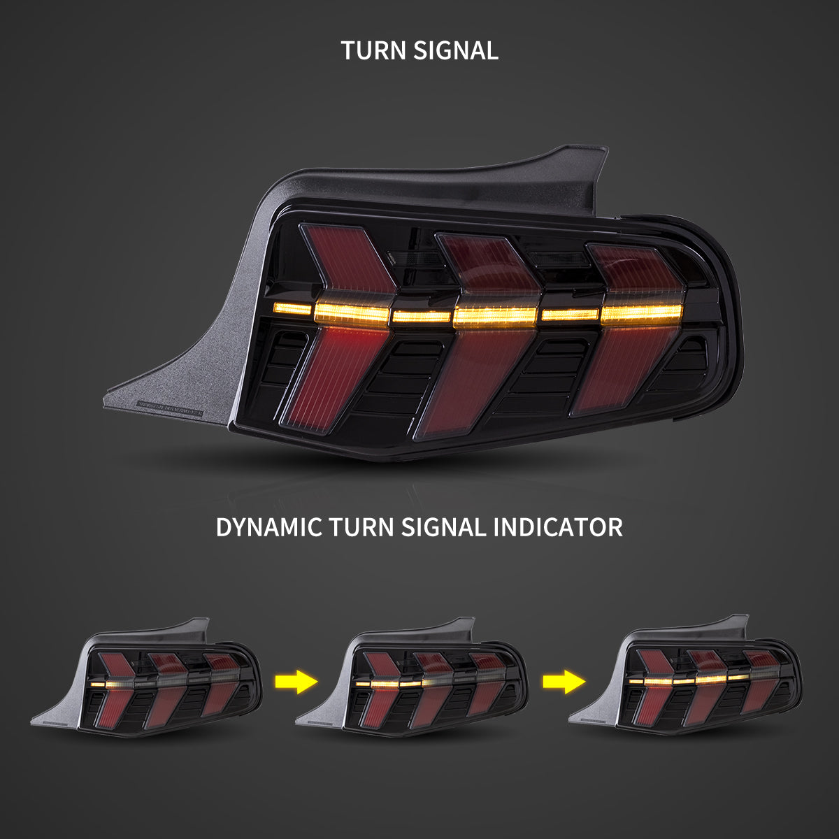 Ford Mustang 2011-2013 Vland LED bakljus Smoked - 3