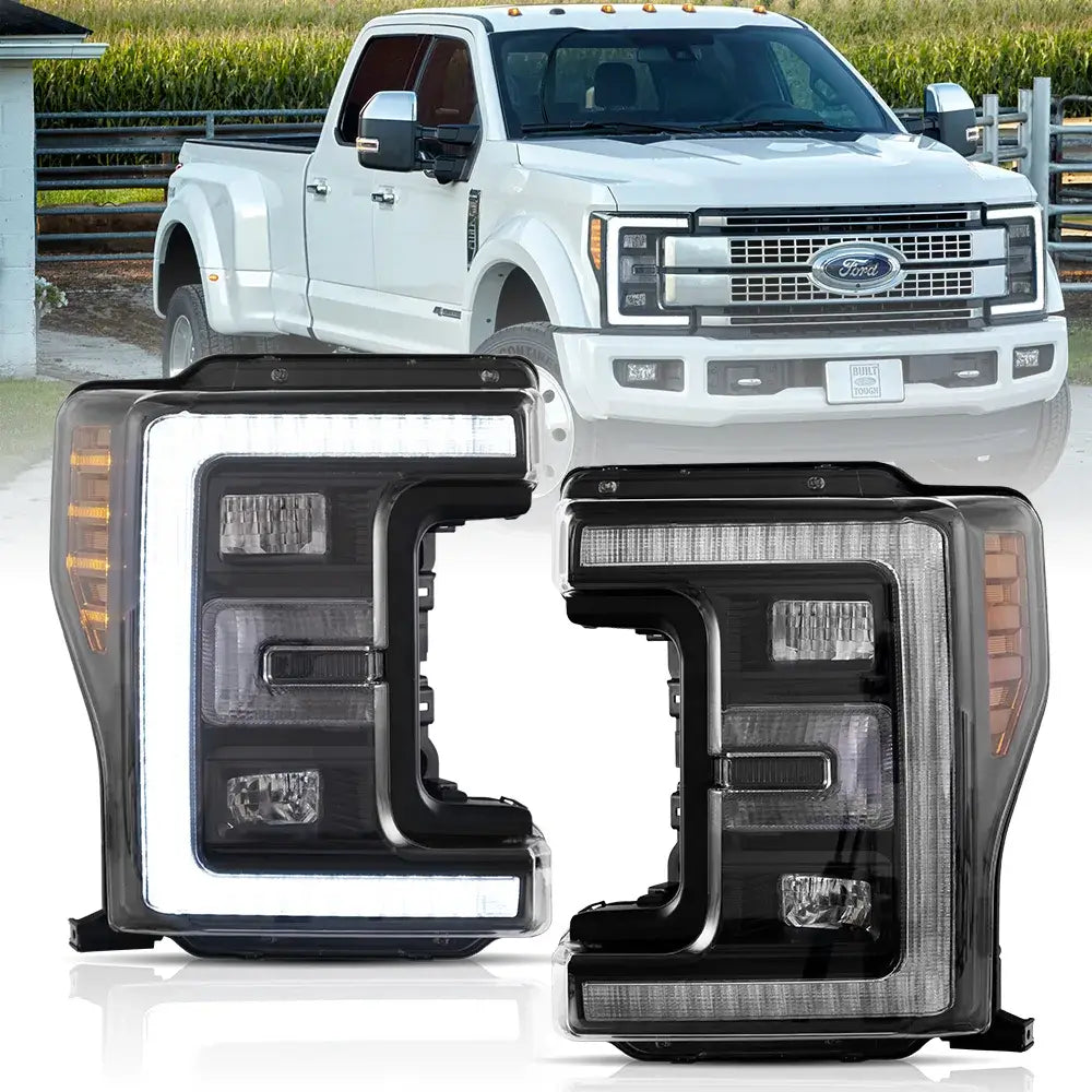 Ford F250 F350 F450 F550 Super Duty 2017-20 Vland strålkastare