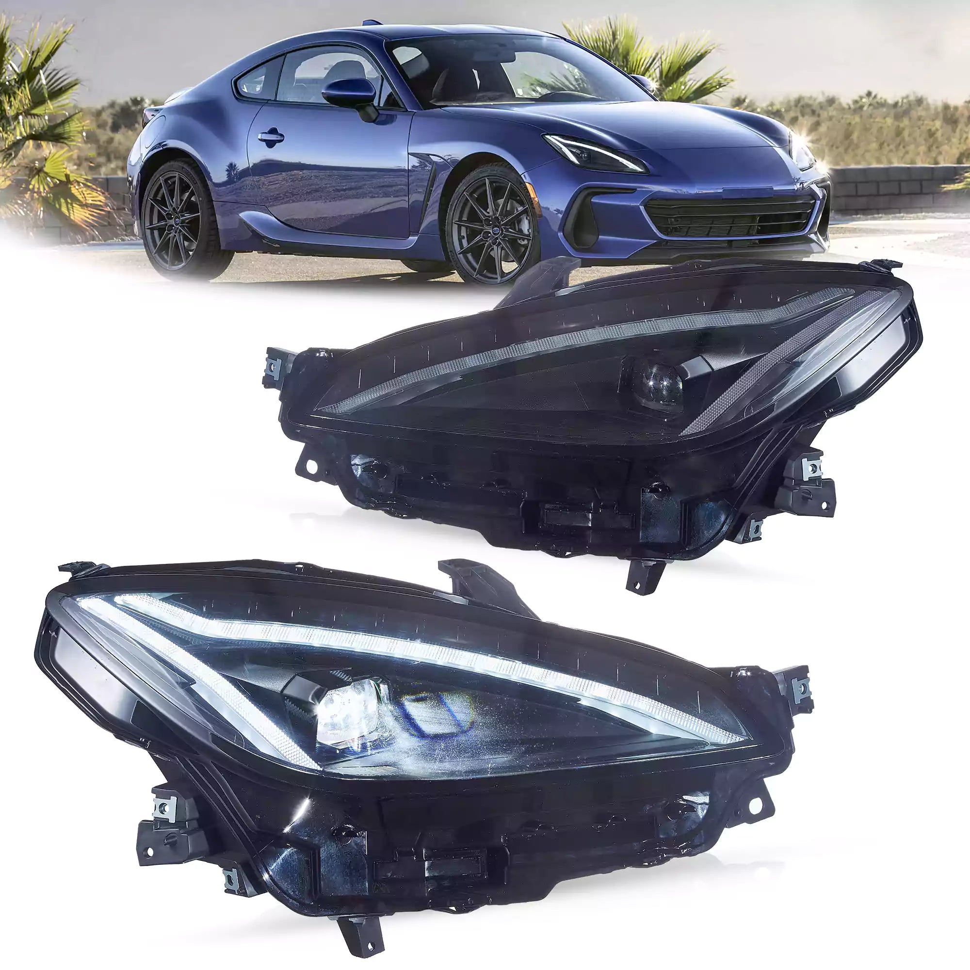 VLAND 21-24 Toyota GR86 / Subaru BRZ strålkastare med Full LED Dual Beam Projector