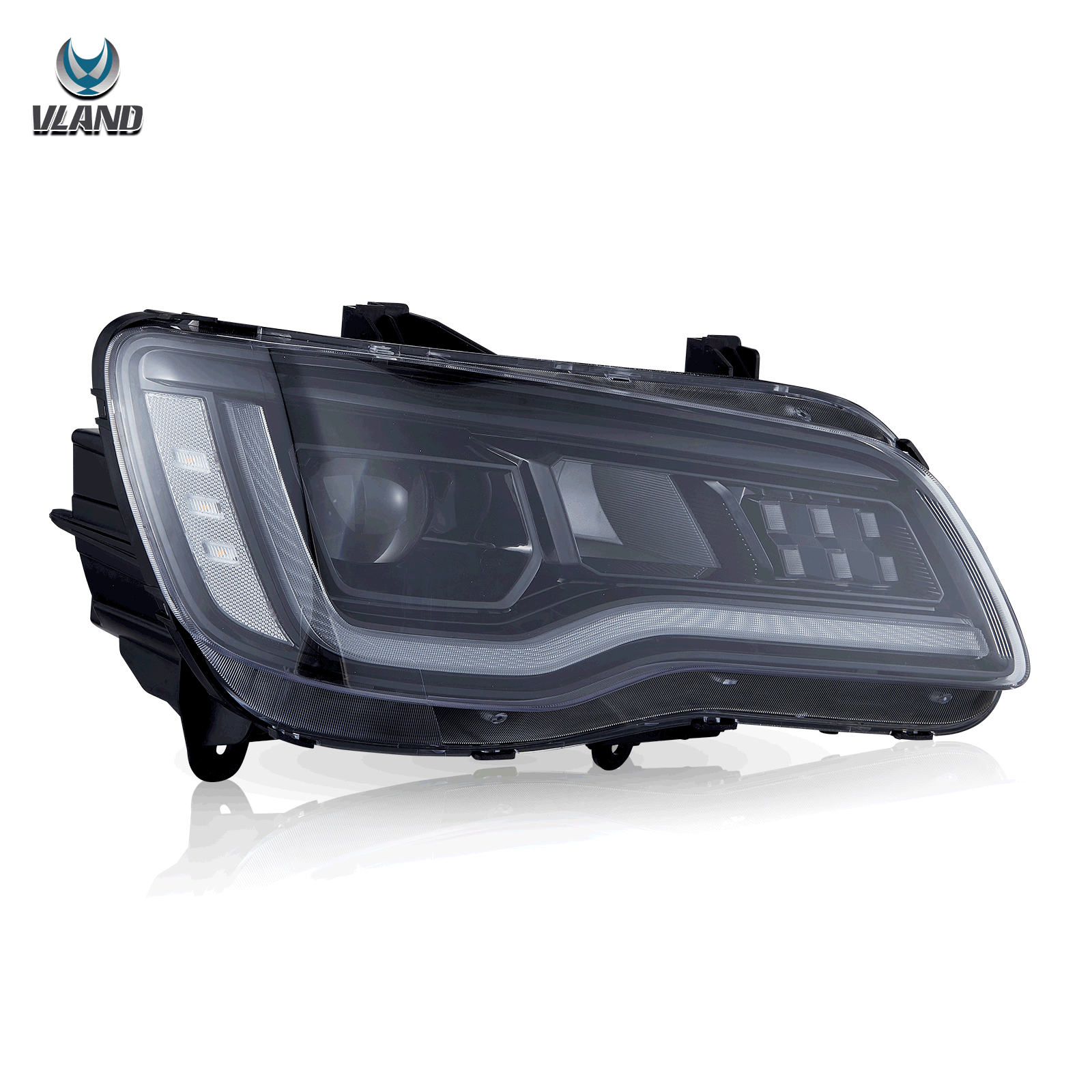 VLAND 2011-2023 Chrysler 300/300c LED strålkastare med startanimation - 4