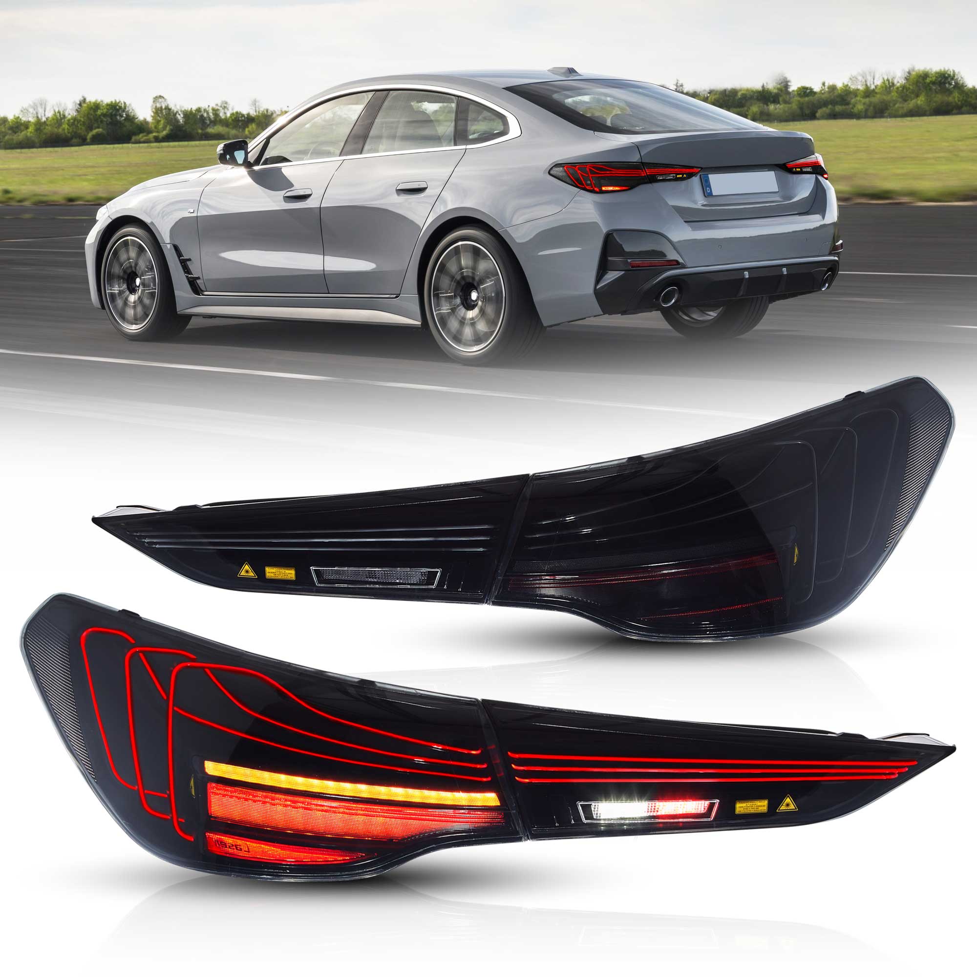 20 och framåt BMW 4 serie G22/G23/G26/G82/G83 VLAND Laser bakljus [E-märkt] - 4