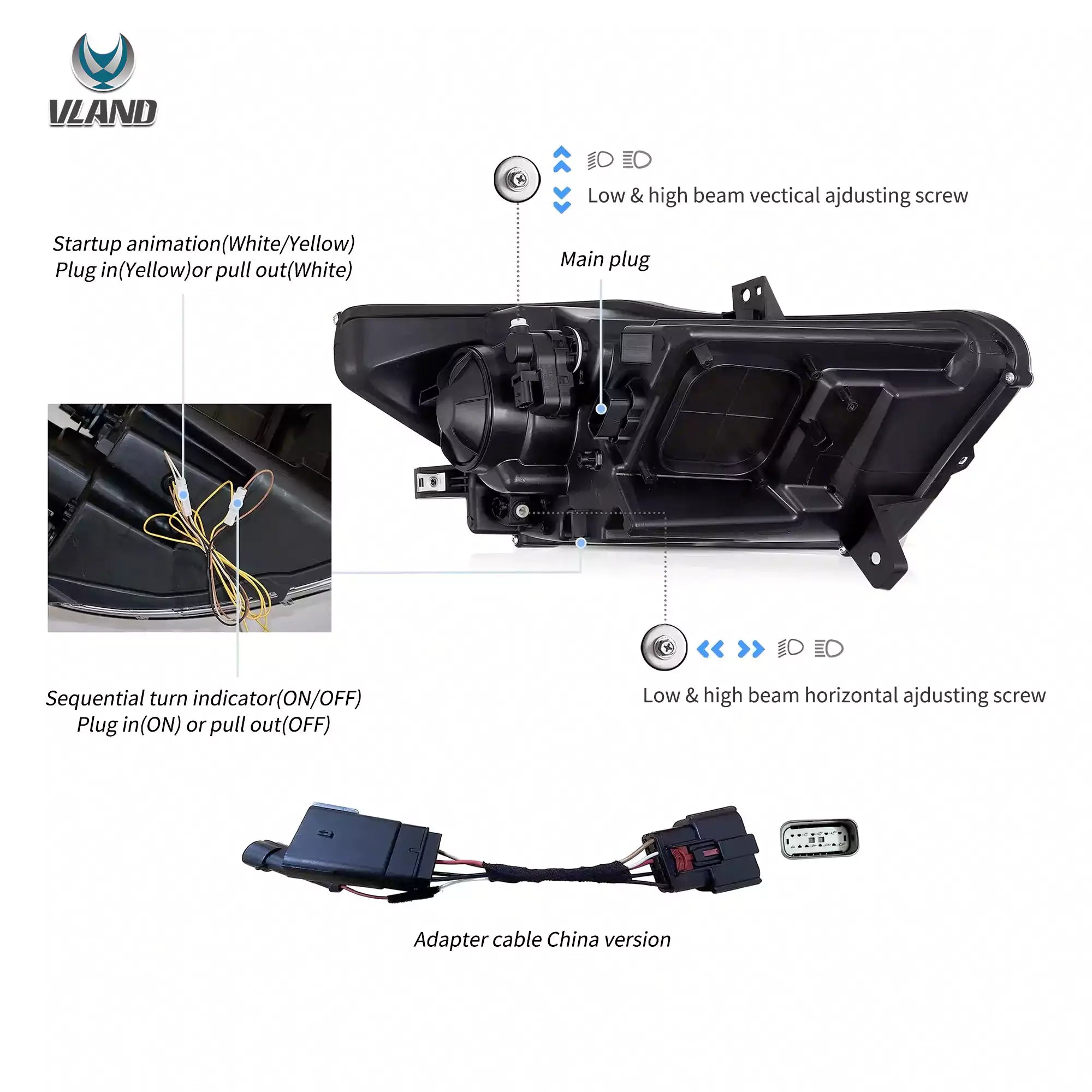 15-17 Ford Mustang LED strålkastare Update 2024 S650 Style - 8