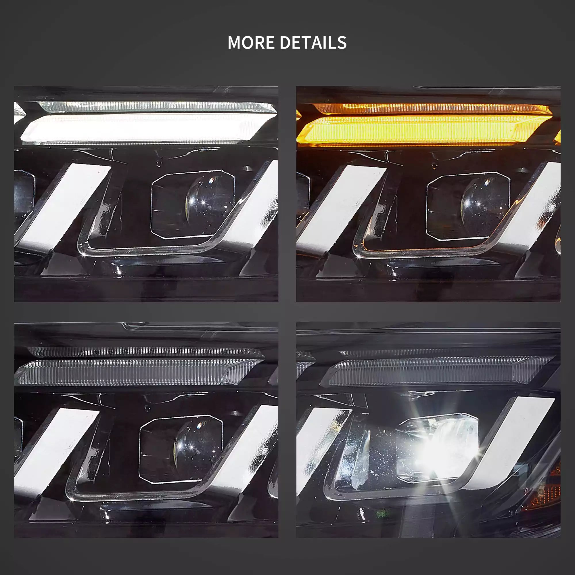 15-17 Ford Mustang LED strålkastare Update 2024 S650 Style - 9
