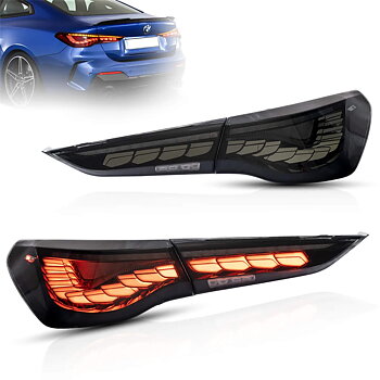 20 och framåt BMW 4 serie G22/G23/G26 VLAND OLED bakljus med dynamisk startanimation [E-märkt]