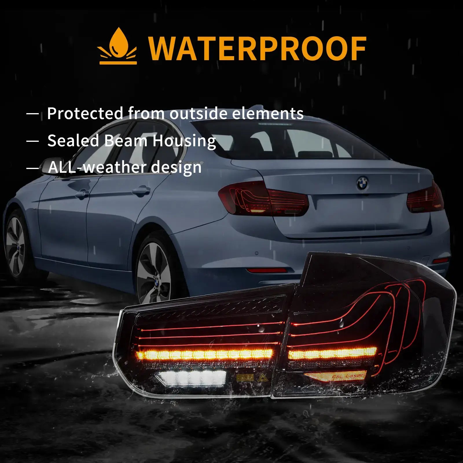 12-19 BMW F30 F80 3 serie VLAND Laser bakljus CSL stil [E-märkt] - 10