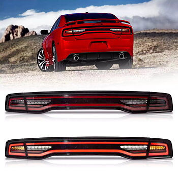 2011-2014 Dodge Charger bakljus Vland Full LED W/ Yellow Turn Signal
