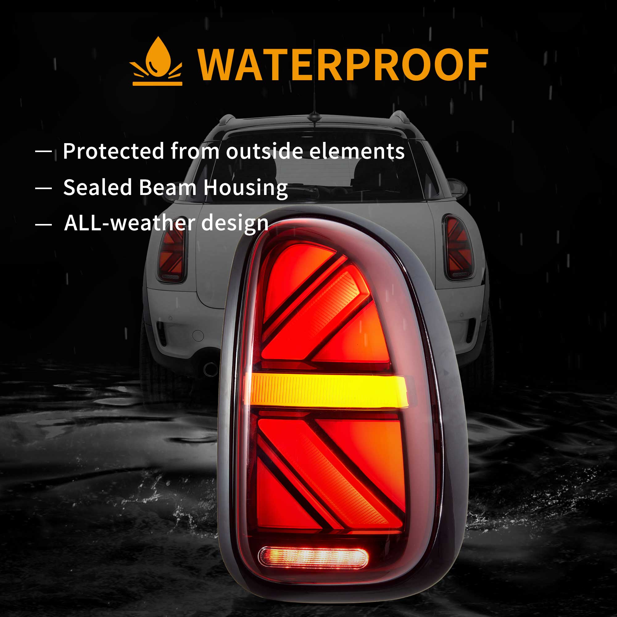 VLAND 10-16 Mini Cooper Countryman R60 LED bakljus Union Jack - 10