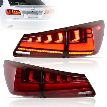 VLAND Carlamp bakljus för Lexus 2006-2012 IS250 IS350 ISF med Amber Turn Signal