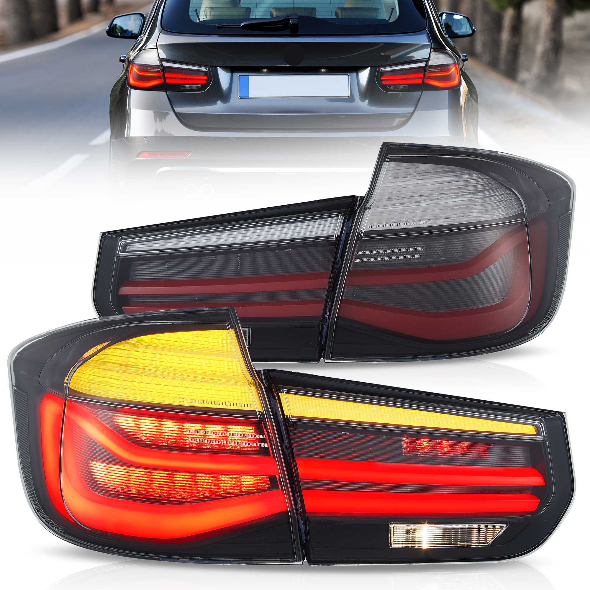 2012-2019 BMW 3 serie F31 Touring VLAND Full-LED bakljus [E-märkt] - 2