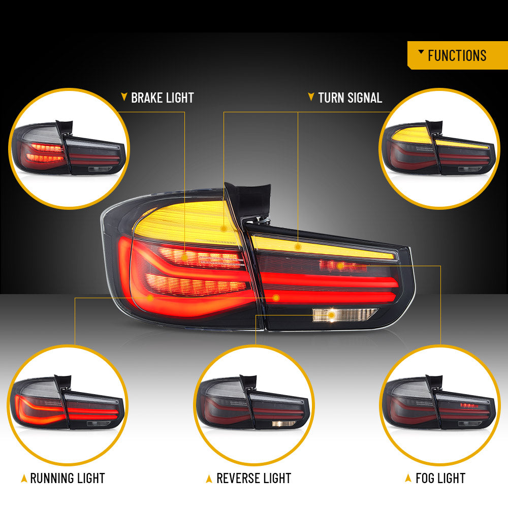 2012-2019 BMW 3 serie F31 Touring VLAND Full-LED bakljus [E-märkt] - 3