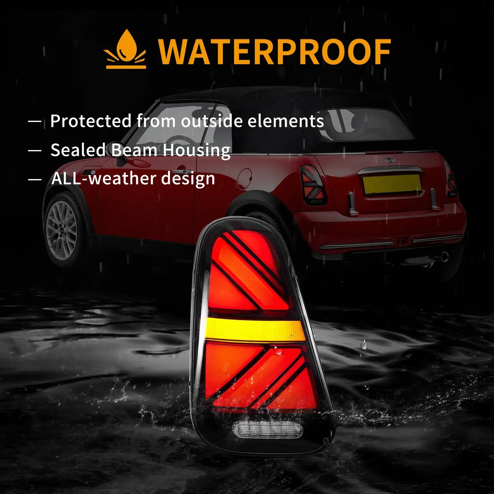 01-06 Mini Cooper R50 R52 R53 Vland Union Jack LED bakljus sekventiell blinkers [E-mark] - 14