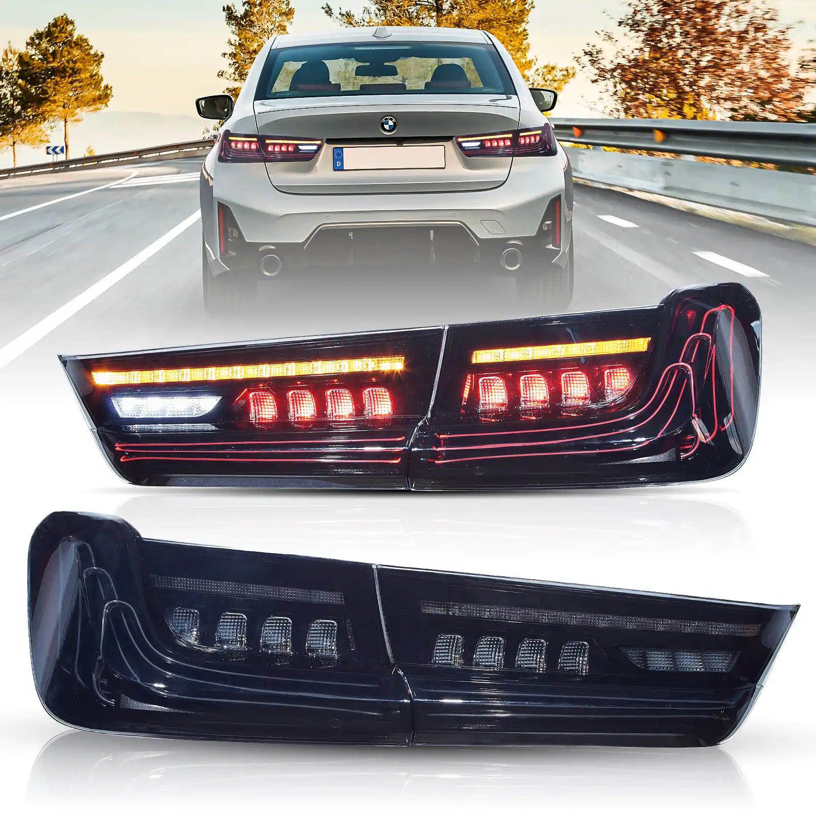 19 och framåt BMW 3-serie G20/G80 M3 VLAND Laser bakljus CSL stil [E-märkt] - 2