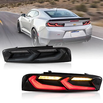 VLAND bakljus Fit för 2016-2018 Chevrolet Camaro med amber turn signal