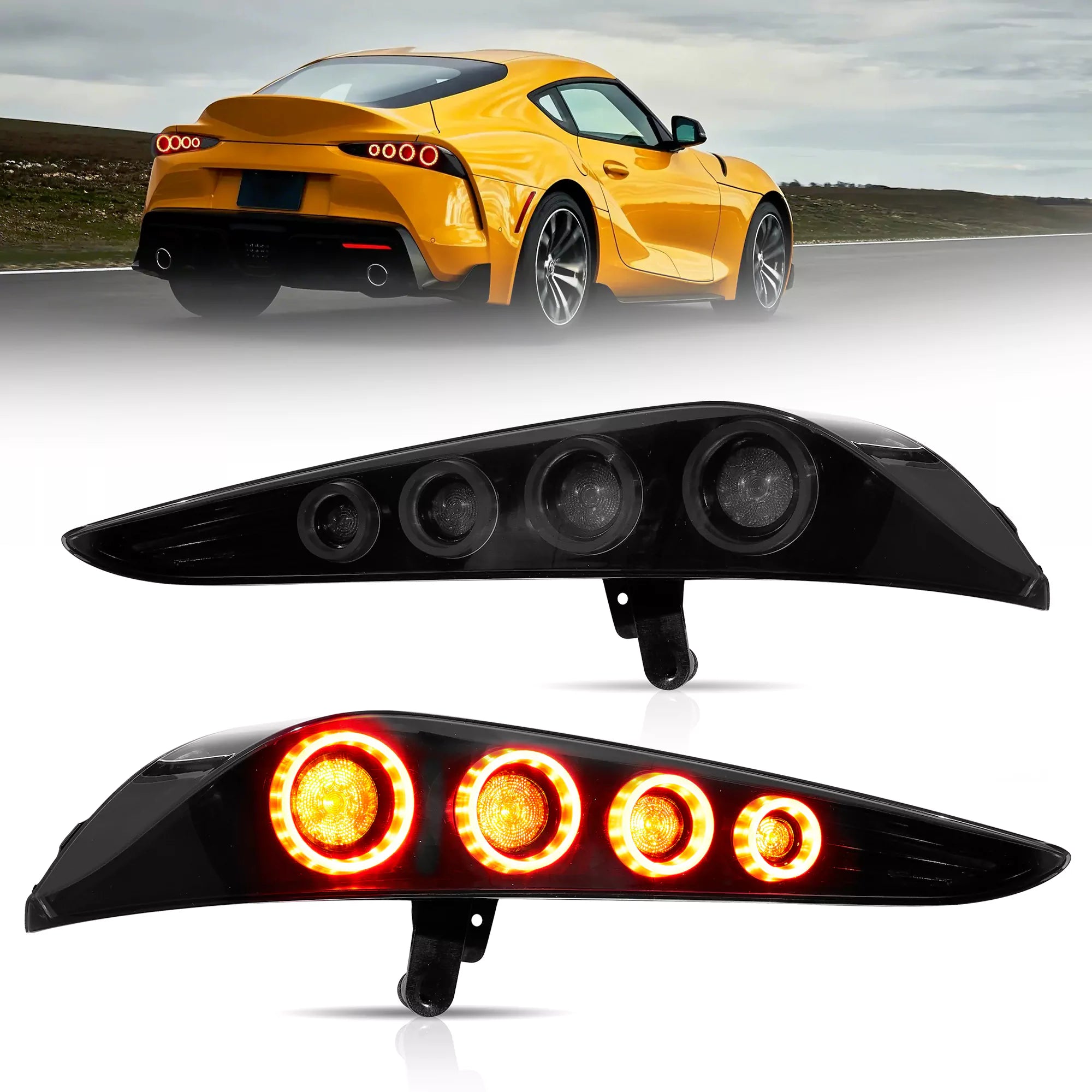 19-24 Toyota GR Supra A90/A91 VLAND LED bakljus med dynamisk startanimation - 5