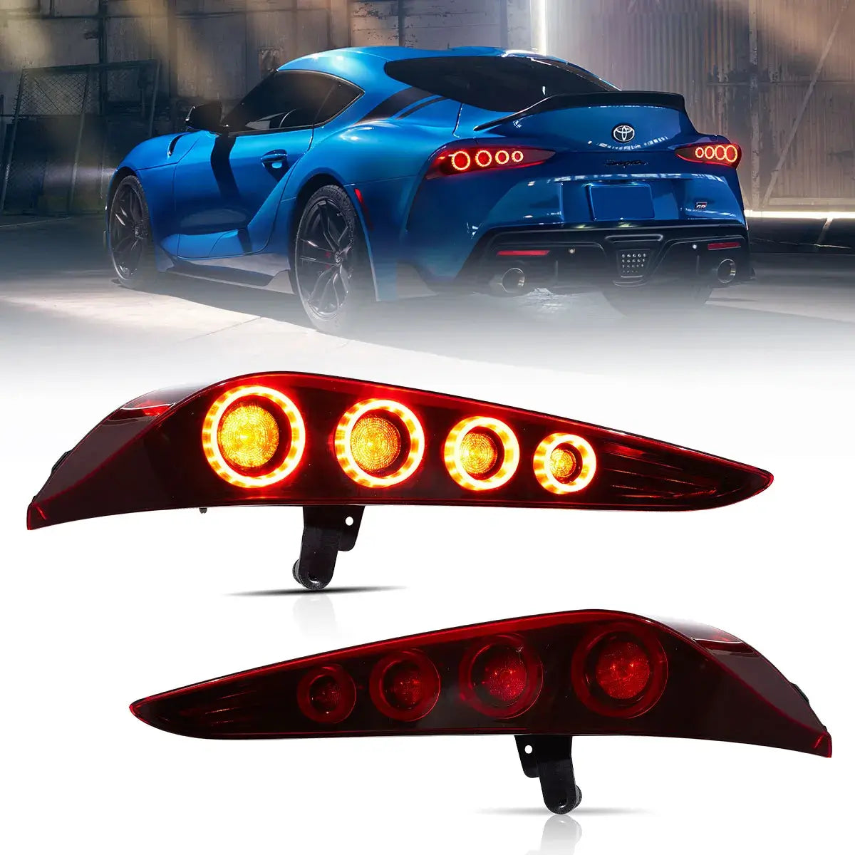 19-24 Toyota GR Supra A90/A91 VLAND LED bakljus med dynamisk startanimation
